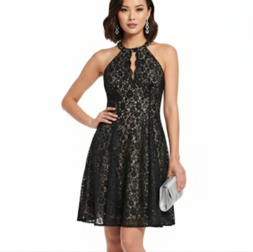 Black Lace Cocktail Dress